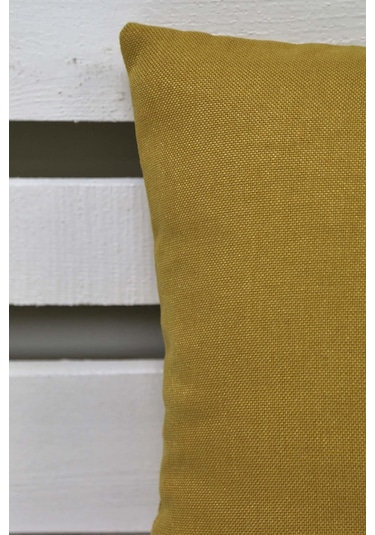 Melodie Keten Kırlent Hardal 50X50 Cm