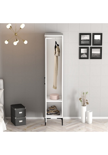 Variant Kumsal 1 Kapılı S Gardrop - Beyaz / Beyaz