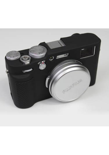 Cbtx Fujifilm X100v Uyumlu Şok Geçirmez Silikon Koruyucu Kamera Kılıfı - Siyah