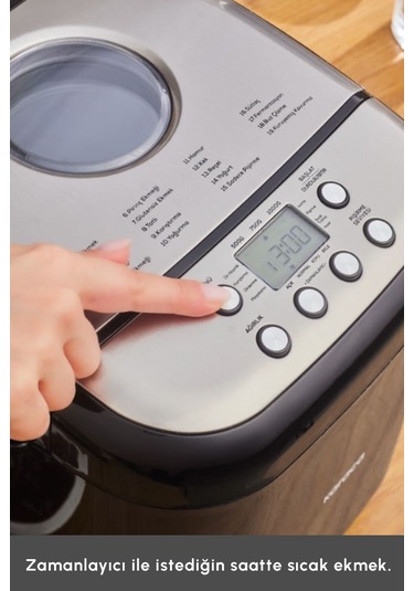 Karaca Bake Compact 19 in 1 Çok Fonksiyonlu Reçel - Yoğurt - Hamur Yoğurma ve Ekmek Yapma Makinesi