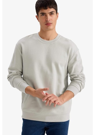Defacto %100 Pamuk Basic Sweatshirt E8339ax26spgn1255 Yeşil-gn1255