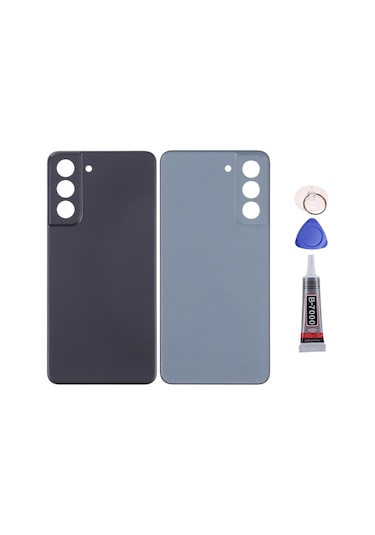 Samsung S21 Fe Siyah Uyumlu Arka Kapak Batarya Kapağı Pil Kapağı Yapışkan Ve Sökme Aparatıyla Beraber Full Set Siyah