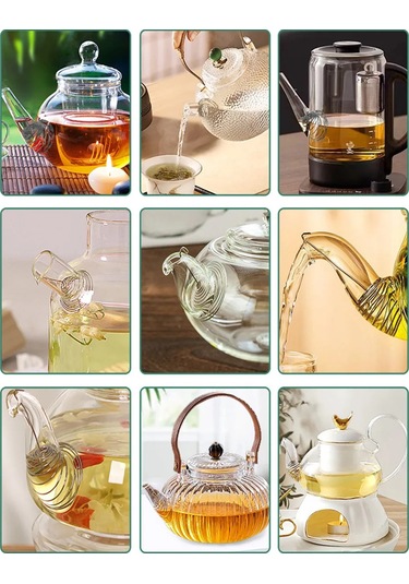 Hazdev Cam Demlik Boynuna Takılan Yaylı Çay Süzeceği 411821897 Gri