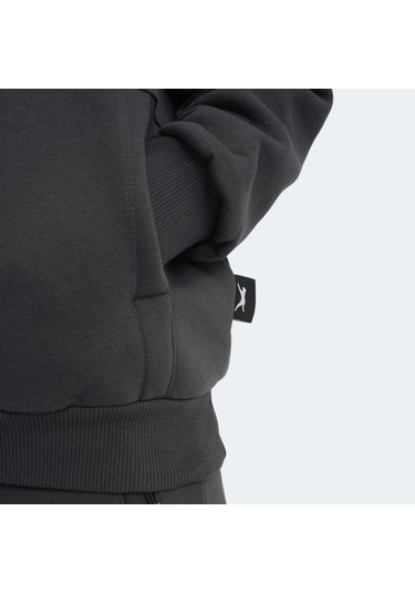 Slazenger LEXUS Çocuk Kapüşonlu Cepli Koyu Gri Sweatshirt