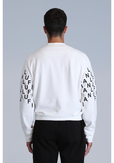 Lufian Rose Erkek Sweatshirt Kırık Beyaz Kırık Beyaz 112030159100510 Kırık Beyaz