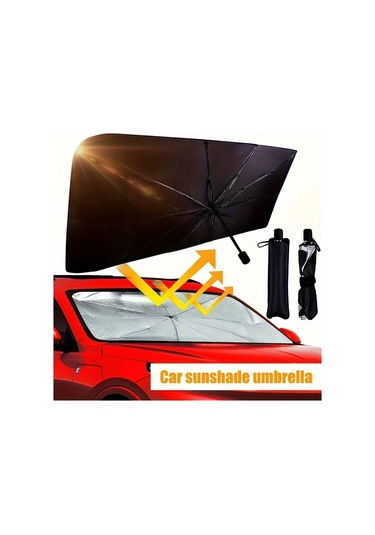 Cloudstore Siyah Otomatik Katlanır Titanyum Güneşlik Ön Cam İzolasyon Uv Koruma Yaz si