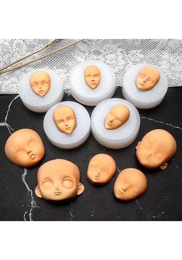 Soulader 10'lu Silikon Kek Kalıbı Seti - Yüz Ve Karikatür Figürlü Çikolata, Kek, Bisküvi Kalıpları Evde Kek Yapımı İçin Profesyonel Pişirme Kalıpları Çok Renkli