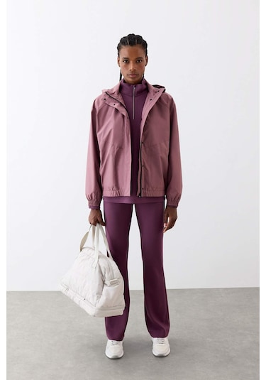 Defacto Defactofit Su İtici Regular Fit Kapüşonlu Yağmurluk C4949ax25aubr97 Bordo