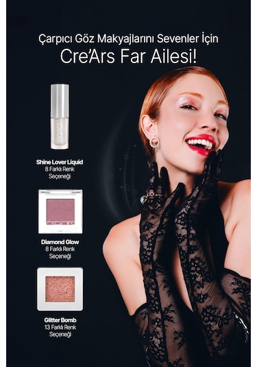 Cre'ars Yoğun Işıltılı Prizmatik Yapılı Likit Far Shine Lover Liquid Shadow 03 Metallic Copper
