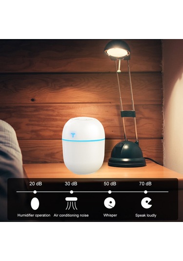 Geeroyoo Ev Ofis Araç Kullanıma Uygun Yeşil Hava Buharlandırabici, 220ml Kapasiteli Sessiz Otomatik Kapatma Ve Gece Lambası Özellikli Nemlendirici