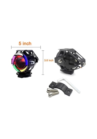 Motosiklet Sis Farı Drs U7 Led Mercekli Angel Xenon Far 2 Adet Takım