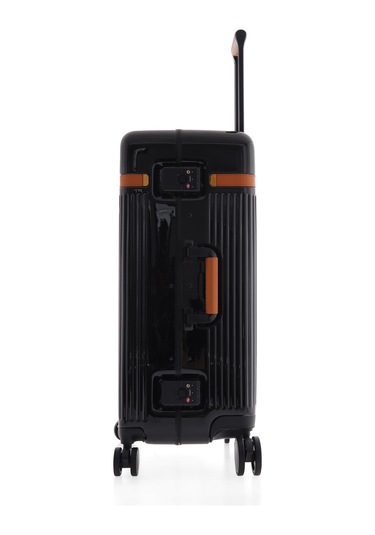Orta Boy Tsa Kilitli Ve 360 Dönebilen Tekerlekli Seyahat Valizi - Siyah Siyah