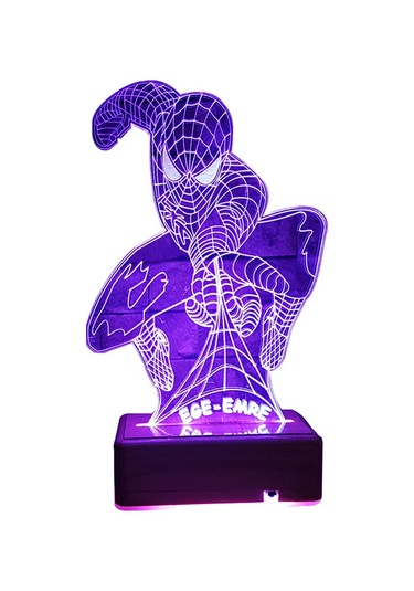 Doğum Günü Hediyesi Isimli Gece Lambası Örümcekadam Lamba