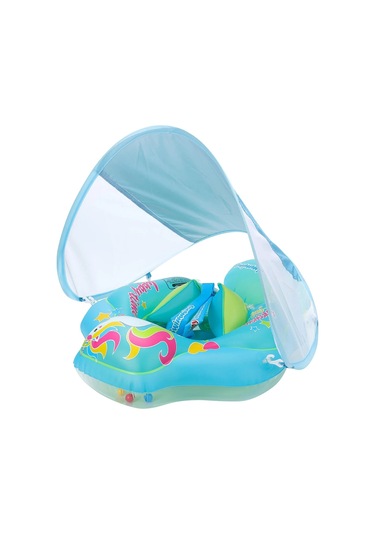 Bebek Yüzme Simidi Şişme Yüzme Simidi Güneşlik İle Plaj Su