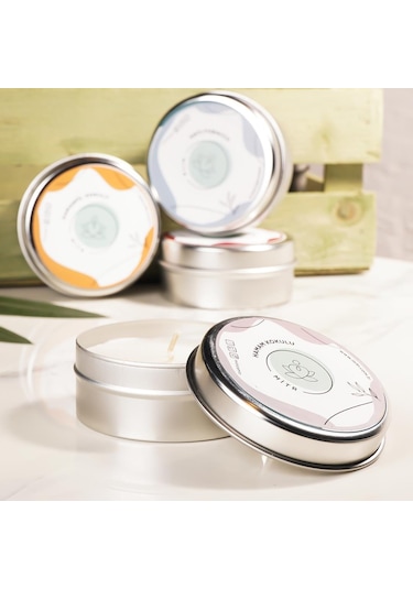 Mitr Hamam Aromalı Metal Mum Çok Renkli