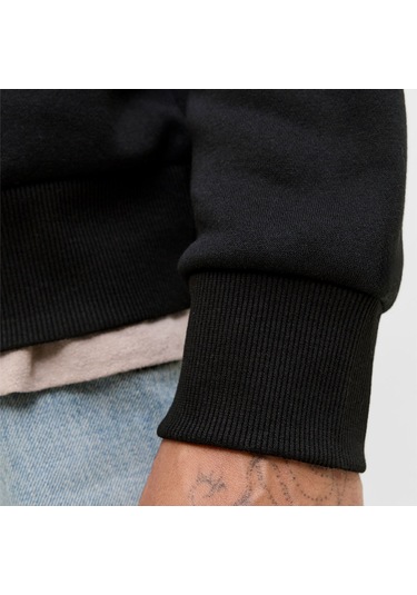 Jack&jones Makoto Erkek Siyah Kapüşonlu Sweatshirt Siyah