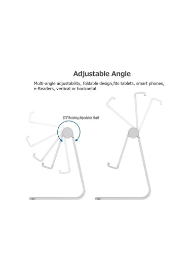 Cbtx 3,5-8 İnç Telefon Tablet İçin Taşınabilir 270 Dönebilen Katlanabilir Alüminyum Stand Telefon Tutucu Braketi Gül Altın