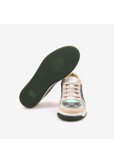 Rouge Hakiki Deri Kadın Spor & Sneaker Ayakkabı 7180-18 Mavi
