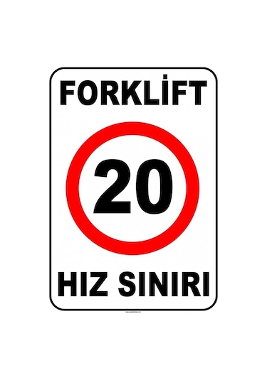 At 1426 - Forklift Açık Alan Hız Sınırı, 20 Km/saat