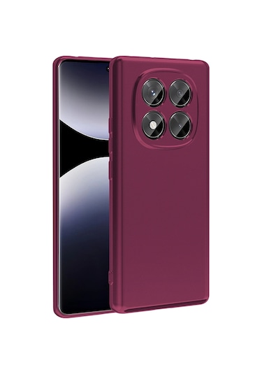 Xiaomi Redmi Note 14 Pro 4g Kılıf Zore Premier Silikon Kapak Mürdüm