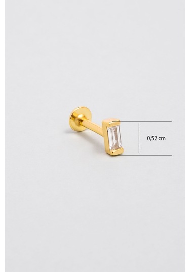 Baget Işıltısı 18 Ayar Sarı Altın Kaplama Gümüş Tragus-helix Piercing Sarı