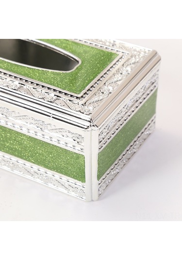 Ximistore9 Lüks Akrilik Havlu Kutusu, Ev/salon/restoran Kullanıma Uygun, Dayanıklı Ve Konforlu, Altın Beyaz Desenli