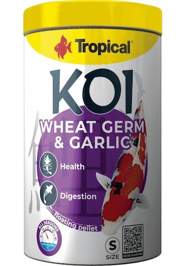 Tropical Koi Wheat Germ & Garlic Pellet Size S 1000 Ml/320 Gr