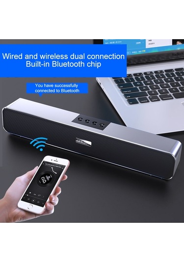 Yındıao A36 Bluetooth 5.0 Akıllı Subwoofer Bilgisayar Kablosuz Bluetooth Hoparlör, Bluetooth Yükseltme Sürümü Siyah