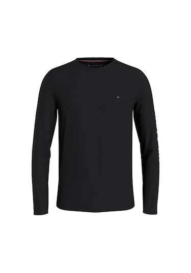 Bisiklet Yaka Siyah Erkek T-shirt Mw0mw09096bds Siyah
