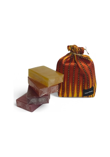 Osmanlı Sultanı 4'lü Sabun Seti - Mango, Çilek, Mandalina, Böğürtlen- Padişah Kesesiyle