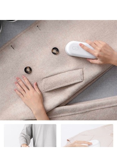 Dancemonkey Xiaomi Mijia Giysi Saç Çıkarıcı Topu, Saç Topu Düzeltici Usb Şarj Edilebilir Beyaz