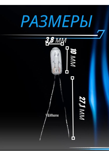 Mitsumoro Otomobil İçin Bıyıklı Halojen Ampuller W1.2w T4 12v Led 5 Adet 287730766