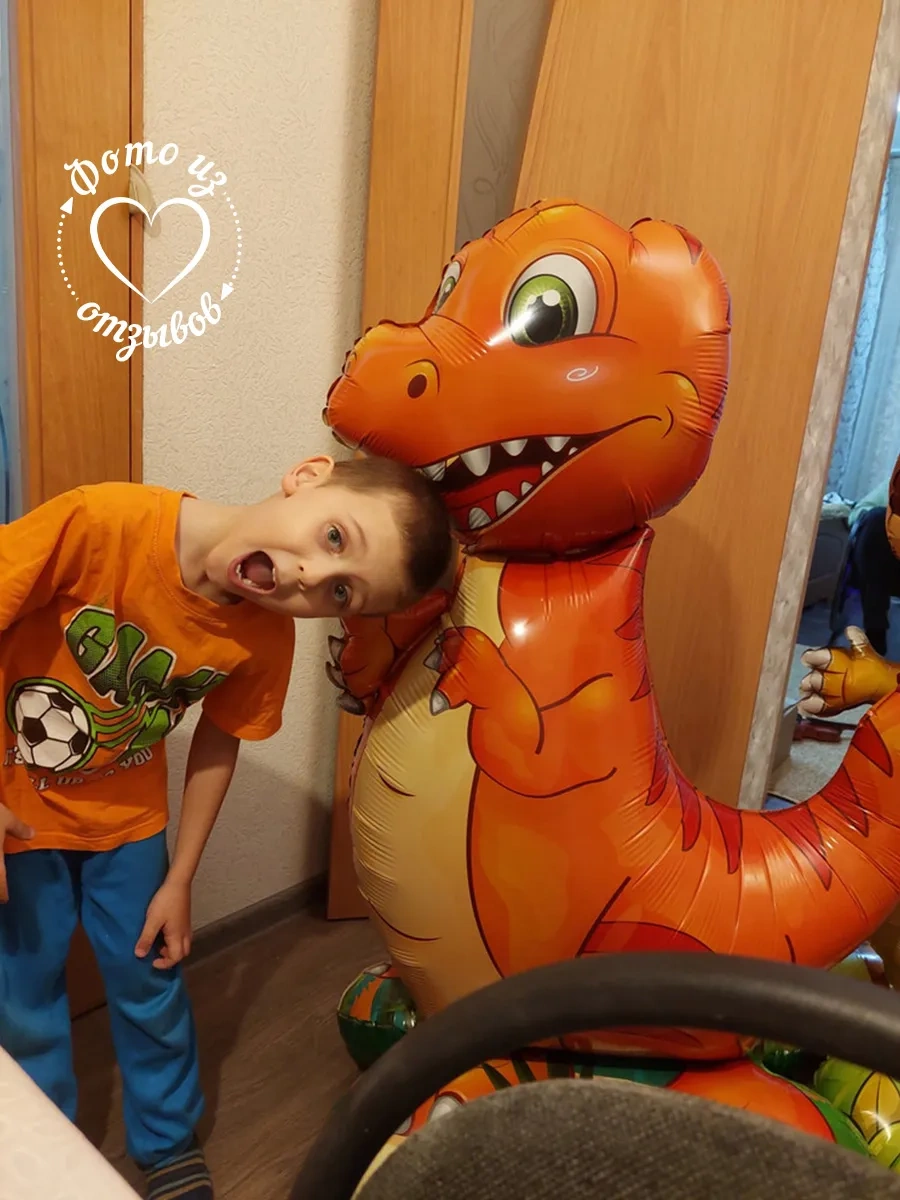 Infant Standlı Dinozor Balonları 248557864 TURUNCU