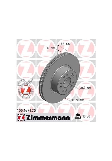 Zımmermann 400.1421.20 - Fren Dıskı On Mercedes S-class W140 93