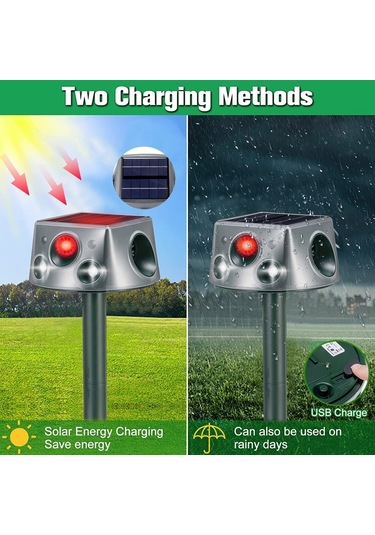 Cbtx SK031 Dört Taraflı Güneş Enerjili Ultrasonik Hayvan Kuş Kovucu