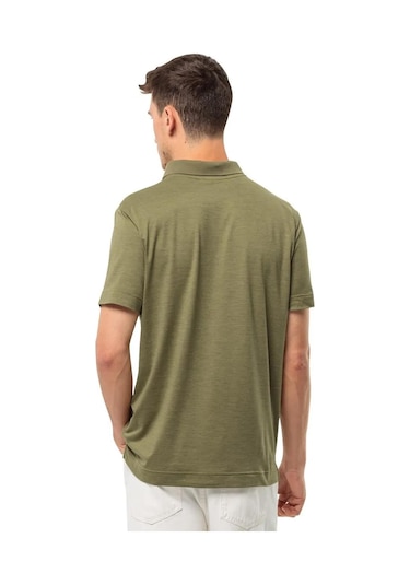 Jack Wolfskin Travel Polo Erkek Tişört 1809721tr-yesıl Yeşil