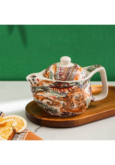 Kosova Dem-131-1 Isıya Dayanıklı Porselen Demlik 400 Ml Çok Renkli