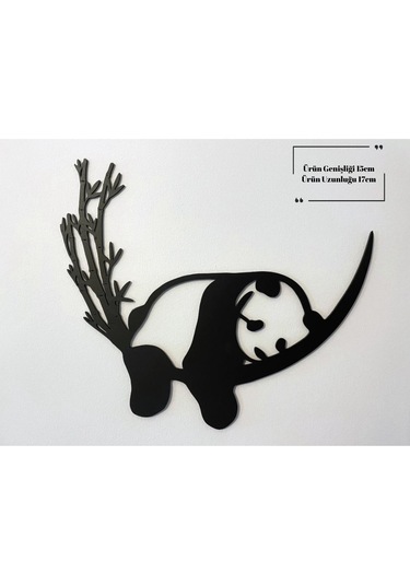 Panda Duvar Sanatı Siyah