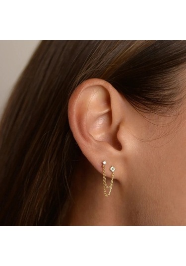 Flybuy Yeni Tasarım Huitan Çıtçıt Püskül Küpe Kadın Gümüş E2077, 1.5cm Sallantılı Gümüş Küpe, Trendy Geometrik Model, Kadınlar İçin Moda Aksesuar Gümüş