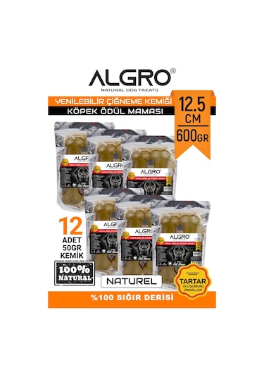 Algro Doğal Ödül Kemiği Sığır Derisi 12.5 CM 6 x 100 G