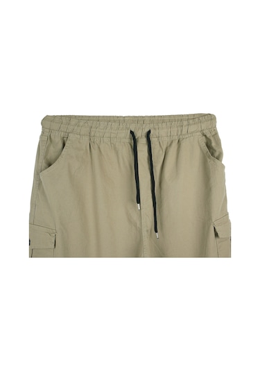 Kargo Cepli 100 Kilo-180 Kilo Arası Için Uygun Erkek Büyük Beden Gabardin Pantolon Bej