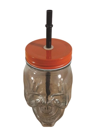 San Miguel Kuru Kafa Pipetli Kavanoz Bardak 450 ml Şeffaf