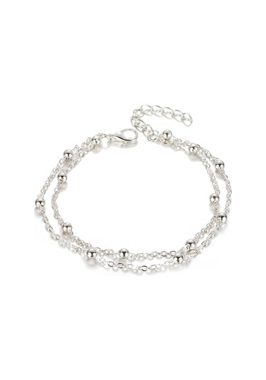 Novahub Gümüş Bohem Çok Katmanlı Alaşım Boncuk Halhal Kadın Moda Plaj Takı Parti Hediyeleri Gümüş