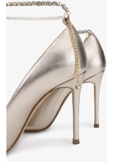 Valmenti Yuki Kadın Gold Hakiki Deri Topuklu Ayakkabı 613 27350 Bn Ayk Y24 Altın