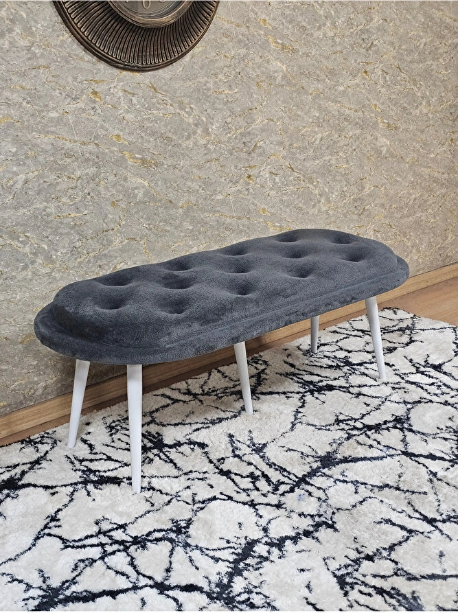 Ufo Oturak Bench - Beyaz Boyalı Sivriltme Ayak - Oturak - Bench - Çok Renkli