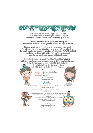 Çocuklar İçin Zeka Geliştiren & Dikkat Güçlendiren Futoshiki Başlangıç - Yeni Nesil Japon Sudoku 7/99 Yaş