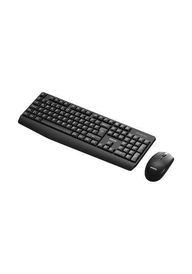 Philips SPT6337 Kablosuz Türkçe Q Klavye & Mouse Seti Siyah