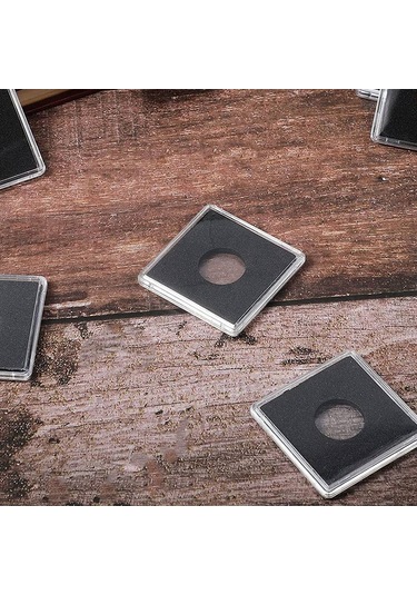 Anjiexun 20 Adet Gümüş Dolar Madeni Para Tutucu, 2 X 2 Yarım Dolar Madeni Para Tutucu, 18,5 Mm Diğer