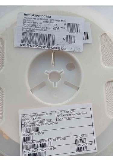 Fcf03ft-39d 100mw 603 Osram Direnç 500 Adet