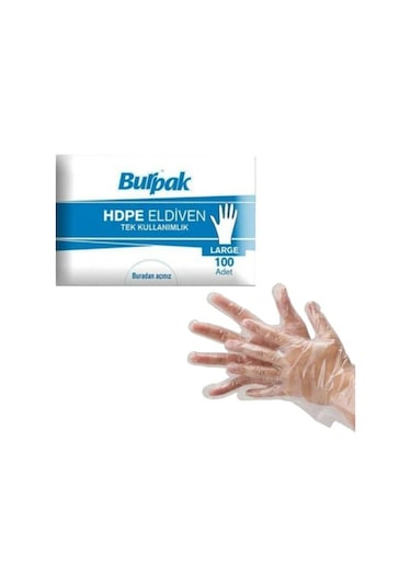 Burpak Tek Kullanımlık Poşet Eldiven 100'lü